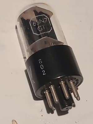 1 Vintage NOS 6SN7GT Zytron 2-Hole Black Plate HiFi Amp Vacuum Tube - Thumbnail 3