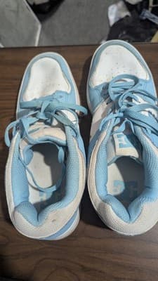DC Womens Cure Casual Low Top Skate Shoes Sneakers White/ Carolina Blue Size 8 - Thumbnail 4