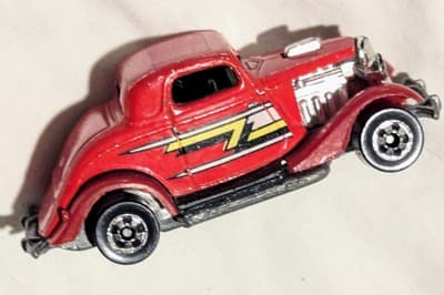 Vintage Red Hot Wheels 3 Window '34 Ford Coupe ZZ Top - Image 1