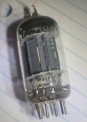 1 Vintage GE General Electric 5963 12AU7 Grey Plates - Image 1