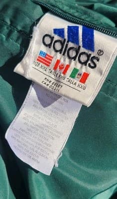 Vtg 90s Adidas Trefoil Reversible Green/Grey Hooded Zip Puffer Jacket Men's XXL - Thumbnail 18
