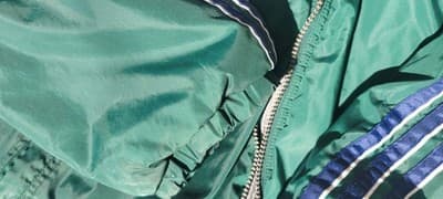 Vtg 90s Adidas Trefoil Reversible Green/Grey Hooded Zip Puffer Jacket Men's XXL - Thumbnail 6