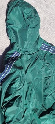 Vtg 90s Adidas Trefoil Reversible Green/Grey Hooded Zip Puffer Jacket Men's XXL - Thumbnail 12