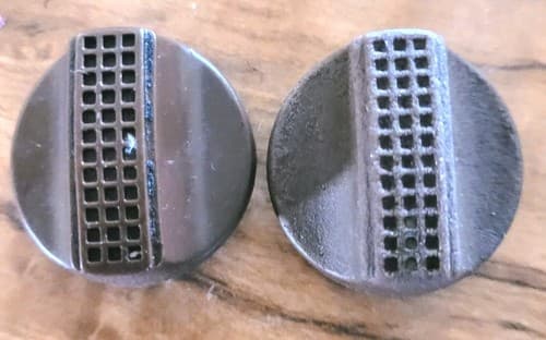 (2) RCA Bakelite Tube Radio Brown Pinched Knobs 1/4" D Shaft FREE SHIPPING - Image 1