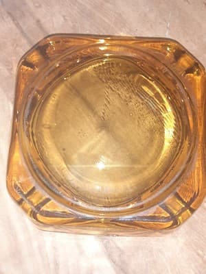 2 Small Vintage Mid Century Green & Amber Glass Ashtrays FREE SHIPPING Retro - Thumbnail 6
