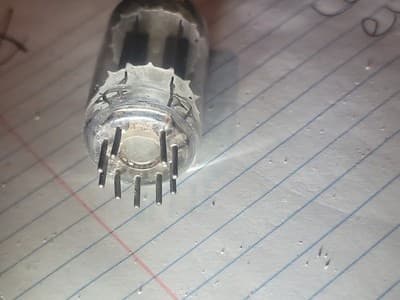 1 Vintage GE General Electric 5963 12AU7 Grey Plates - Thumbnail 3
