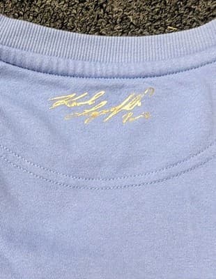 Karl Lagerfeld Women’s Sweatshirt Paris Logo Graphic White/Gold Sz Small - Thumbnail 4