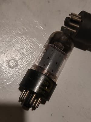 TRIO Of 6SN7GTB Vacuum Tubes, Tall Boys, Raytheon - Thumbnail 3