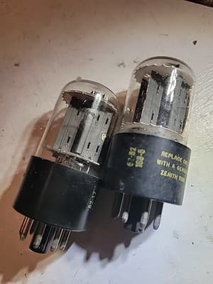 Pair Of Zenith 6EM7 Vacuum Tubes NOS - Thumbnail 2