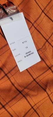 NWT Unique Vintage 1940s Orange Windowpane High Waist Ginger Pants Sz 1x - Thumbnail 11