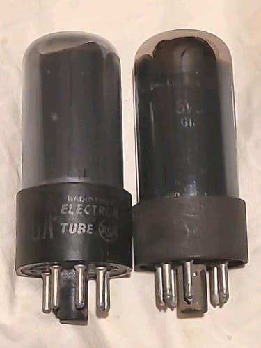 Pair of Vintage RCA 6V6GT audio amplifier vacuum Smoked tubes FREE SHIPPING! - Image 1