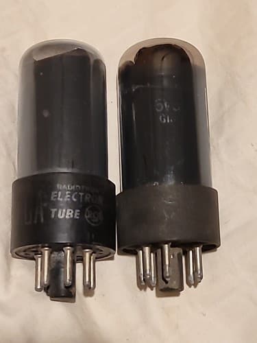 Pair of Vintage RCA 6V6GT audio amplifier vacuum Smoked tubes FREE SHIPPING! - Thumbnail 2