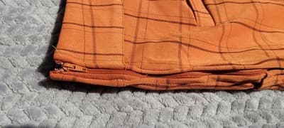 NWT Unique Vintage 1940s Orange Windowpane High Waist Ginger Pants Sz 1x - Thumbnail 15