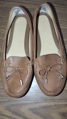 Michael Kors Daisy Sutton Leather Moccasins Loafers Women's Size 8M Brown - Image 1