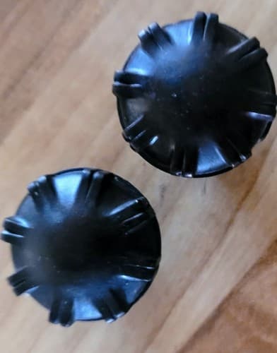 2Pc Vintage Black Bakelite Ham Radio Guitar TV Amp Knobs FREE SHIPPING! - Image 1
