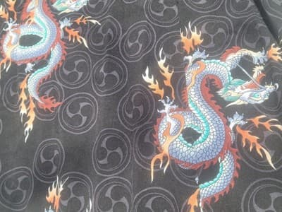 Hawaiian Hilo Hattie Black Maxi Dress Sz 10 Sleeveless Dragon Print Summer - Thumbnail 5