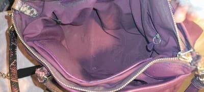 Purple Coach Morgan Satchel Embossed Exotic Trim Pebble Leather Convertible Plum - Thumbnail 7