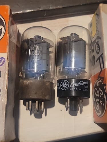 2 Pair Vintage GE General Electric 6FW5 Vacuum Tubes NOS Pre-owned - Image 1