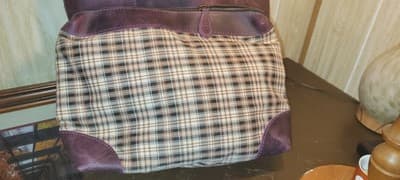 NWT Montana Hudson Savannah Plum Handcrafted Leather Tote Bag Purse W/Extra Bag - Thumbnail 11