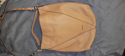 Excellent ConditionREBECCA MINKOFF Tan Pebbled Leather Tassels Hobo Shoulder Bag - Thumbnail 11