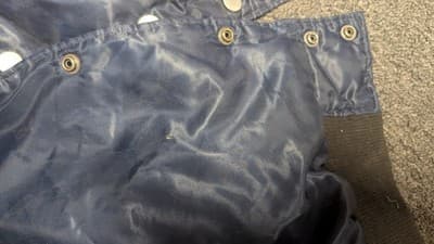 Vintage NEW YORK YANKEES STARTER Jacket BLUE/GRAY Large Good Condition - Thumbnail 12