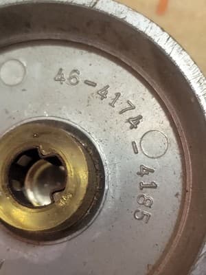 FANCY RETRO 2-13 TV TURN KNOB - NUMBER SELECTOR - VINTAGE TELEVISION PART - Thumbnail 6
