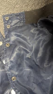 Vintage NEW YORK YANKEES STARTER Jacket BLUE/GRAY Large Good Condition - Thumbnail 13