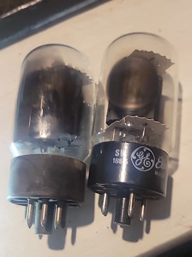 2 Pair Vintage GE General Electric 6FW5 Vacuum Tubes NOS Pre-owned - Thumbnail 4