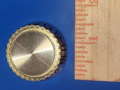 FANCY RETRO 2-13 TV TURN KNOB - NUMBER SELECTOR - VINTAGE TELEVISION PART - Thumbnail 4