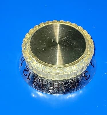 FANCY RETRO 2-13 TV TURN KNOB - NUMBER SELECTOR - VINTAGE TELEVISION PART - Image 1