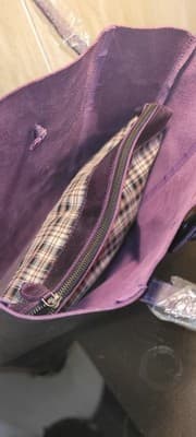 NWT Montana Hudson Savannah Plum Handcrafted Leather Tote Bag Purse W/Extra Bag - Thumbnail 12