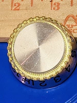 FANCY RETRO 2-13 TV TURN KNOB - NUMBER SELECTOR - VINTAGE TELEVISION PART - Thumbnail 2