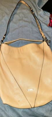 Excellent ConditionREBECCA MINKOFF Tan Pebbled Leather Tassels Hobo Shoulder Bag - Thumbnail 23