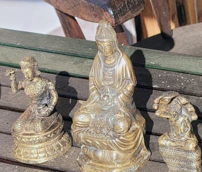3 Buddha bronze Brass Vajrasattva Tara Kwan-Yin,Meditation Buddha,Nang Kwak - Thumbnail 6