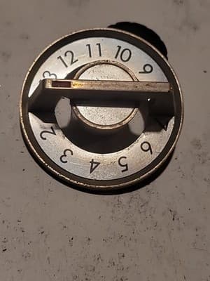 SMALL RETRO TV TELEVISION SELECTOR KNOB - VINTAGE -2-13 NUMBERS - Thumbnail 3