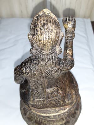 Vintage8" NANGANG KWAK THE GODDESS OF FORTUNE Wealth Prosperity Good Luck Bronze - Thumbnail 8