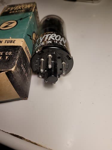 1 Rare Vintage Zytron 6C5GT NOS NIB Vacuum Tube - Thumbnail 3