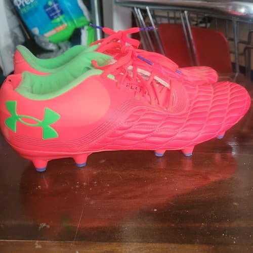 Under Armour Magnetico Pro 3 FG Men Soccer Cleats Sz 11 Red/Green 3027497-600 - Thumbnail 5