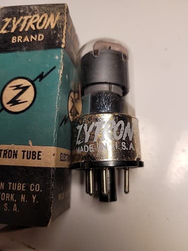 1 Rare Vintage Zytron 6C5GT NOS NIB Vacuum Tube - Thumbnail 2