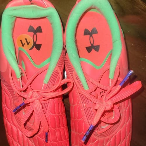 Under Armour Magnetico Pro 3 FG Men Soccer Cleats Sz 11 Red/Green 3027497-600