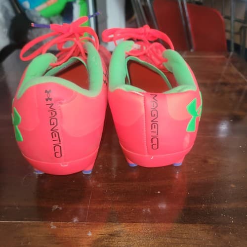 Under Armour Magnetico Pro 3 FG Men Soccer Cleats Sz 11 Red/Green 3027497-600 - Thumbnail 4