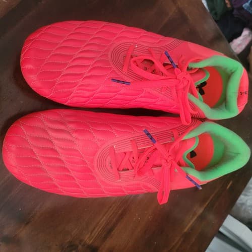 Under Armour Magnetico Pro 3 FG Men Soccer Cleats Sz 11 Red/Green 3027497-600 - Thumbnail 2