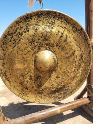 Authentic Temple Gong-Deep Powerful Vibration Gong-Tibetan Hand Hammered 26""