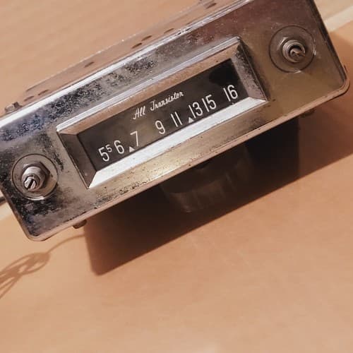 Vintage All Transistor Chrome Face Car Radio Stereo - Thumbnail 3