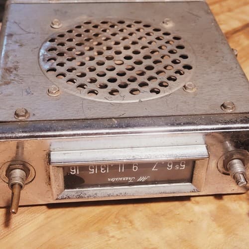Vintage All Transistor Chrome Face Car Radio Stereo - Thumbnail 7