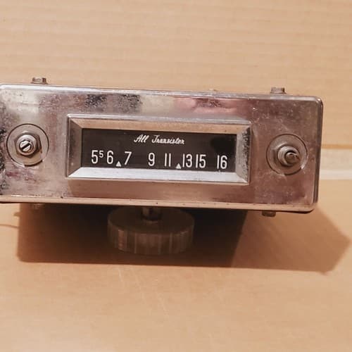 Vintage All Transistor Chrome Face Car Radio Stereo - Thumbnail 2