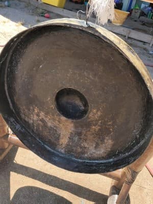 Authentic Temple Gong-Deep Powerful Vibration Gong-Tibetan Hand Hammered 26"" - Thumbnail 6