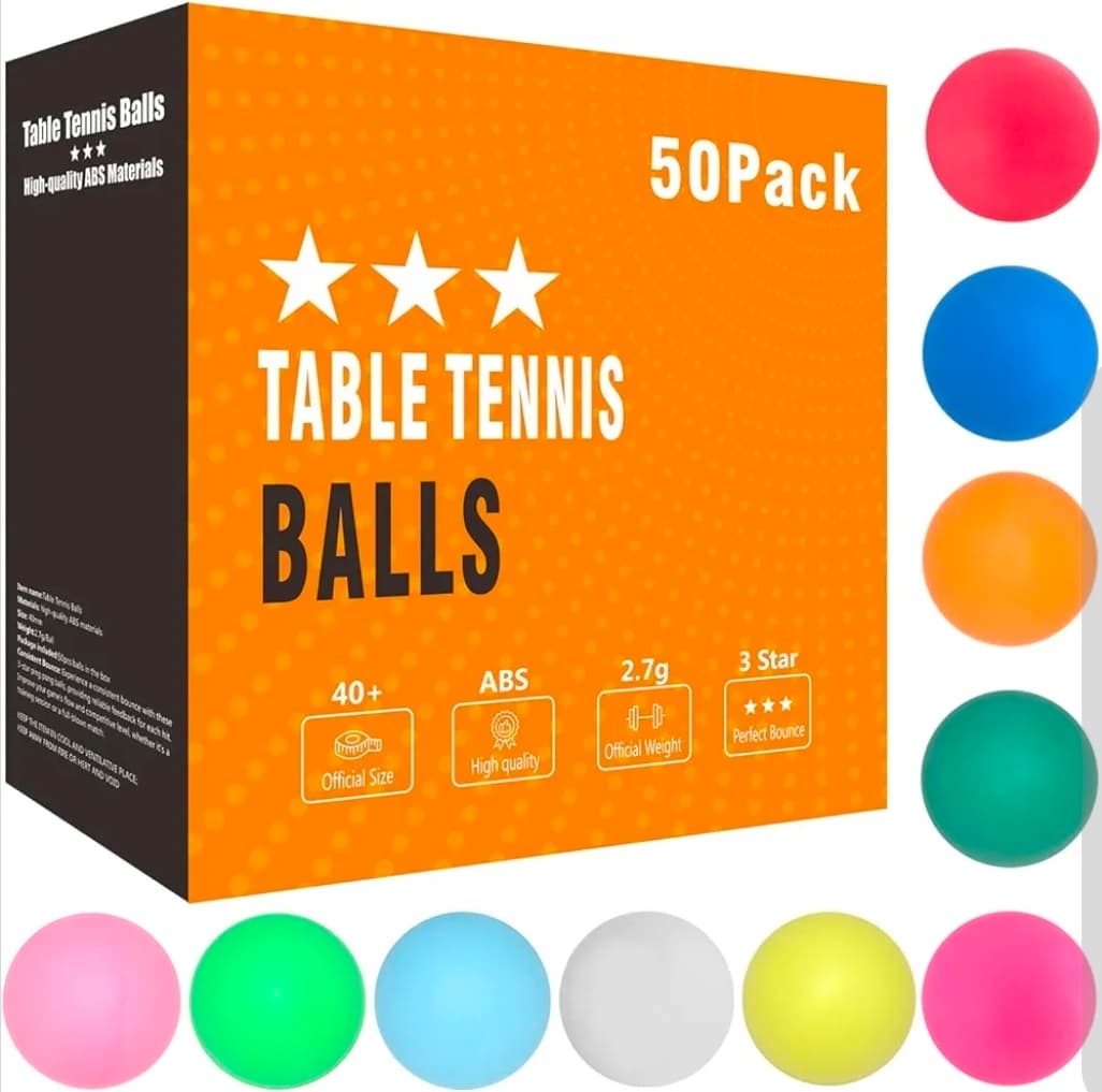 Table Tennis Balls 50 Pack 3 Star ABS Official Size NIB - Image 1