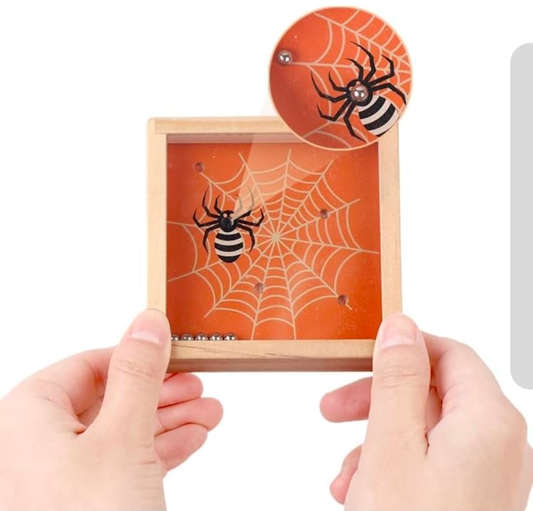 Spider Web Wooden Maze Puzzle Game Focus Patience NIB - Thumbnail 8