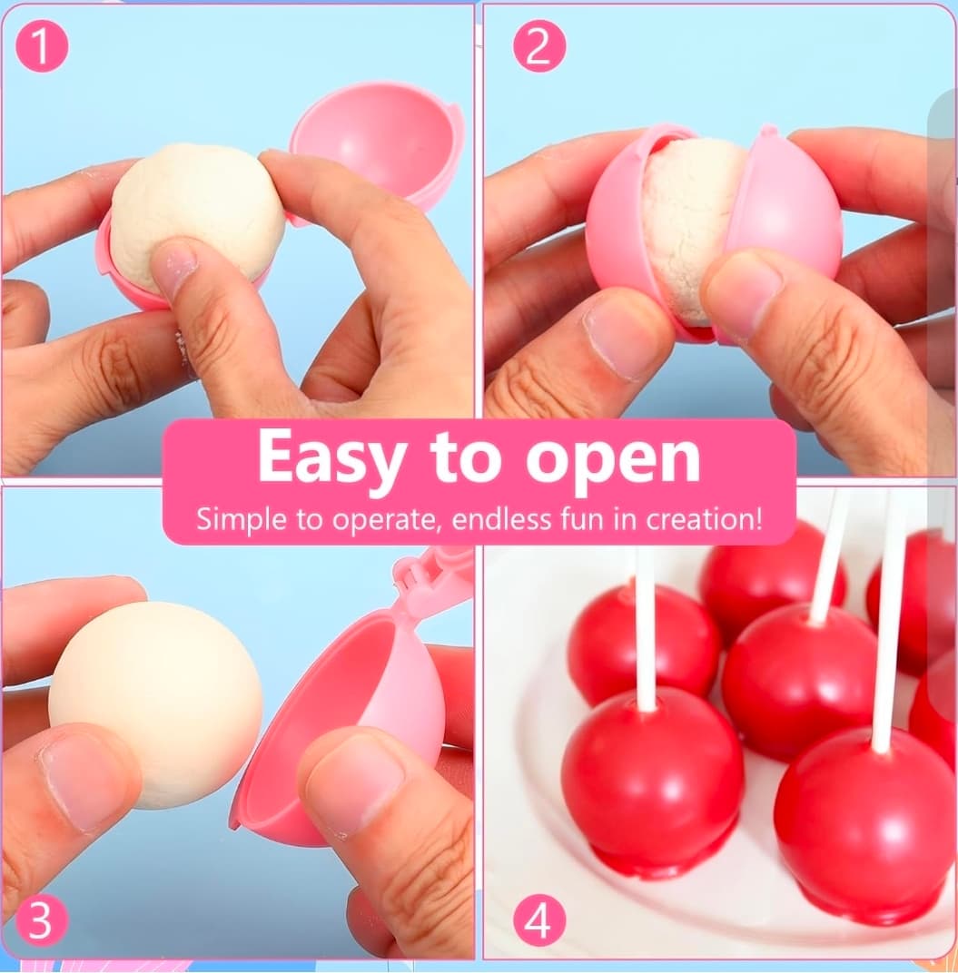 Cake Pop Mold Set 4 Shapes Silicone Baking Tools NIB - Thumbnail 3
